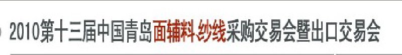 2010第十三屆中國青島國際面輔料、紗線采購交易會(huì)暨出口交易會(huì)